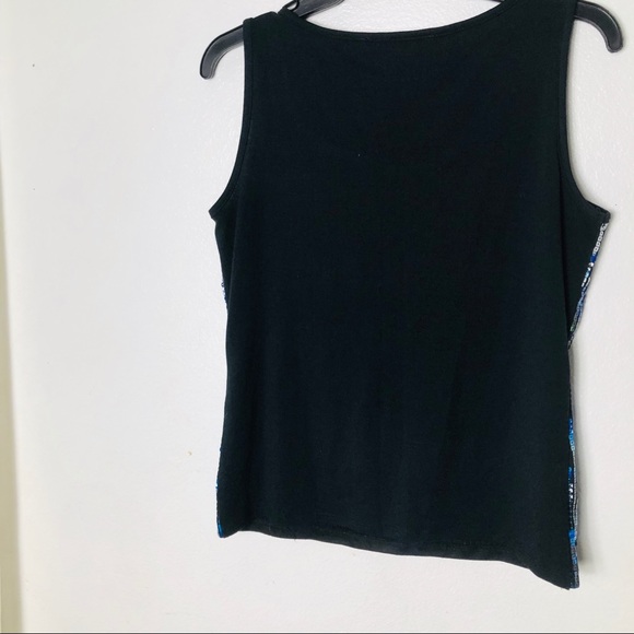 PETER NYGARD METALLIC TANK FULL FRONT DETAILS - Picture 2 of 3